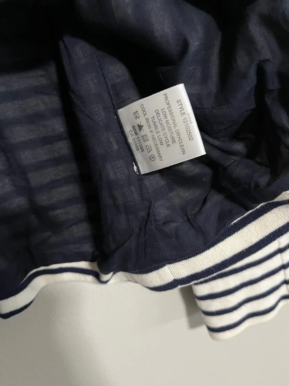 Tory Burch Black and White Striped Blazer